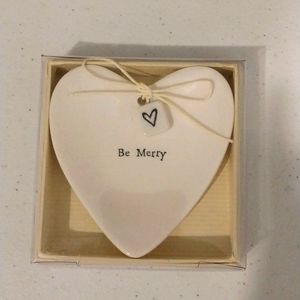 Be Merry ceramic ring dish NWT!